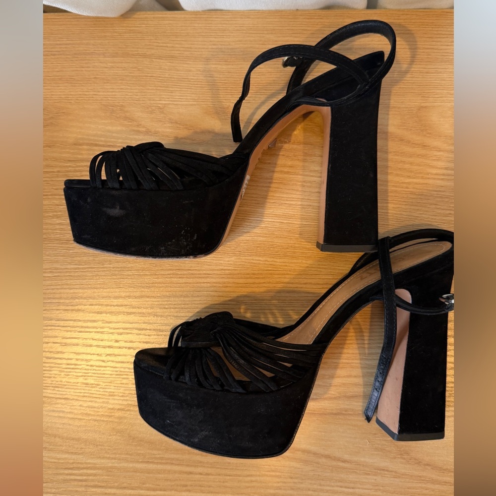 SCHUTZ Black Strappy Women's Heels - Picture 2 of 4